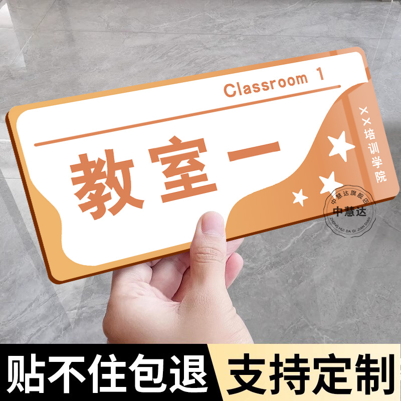 【强粘不掉】培训机构教室门牌