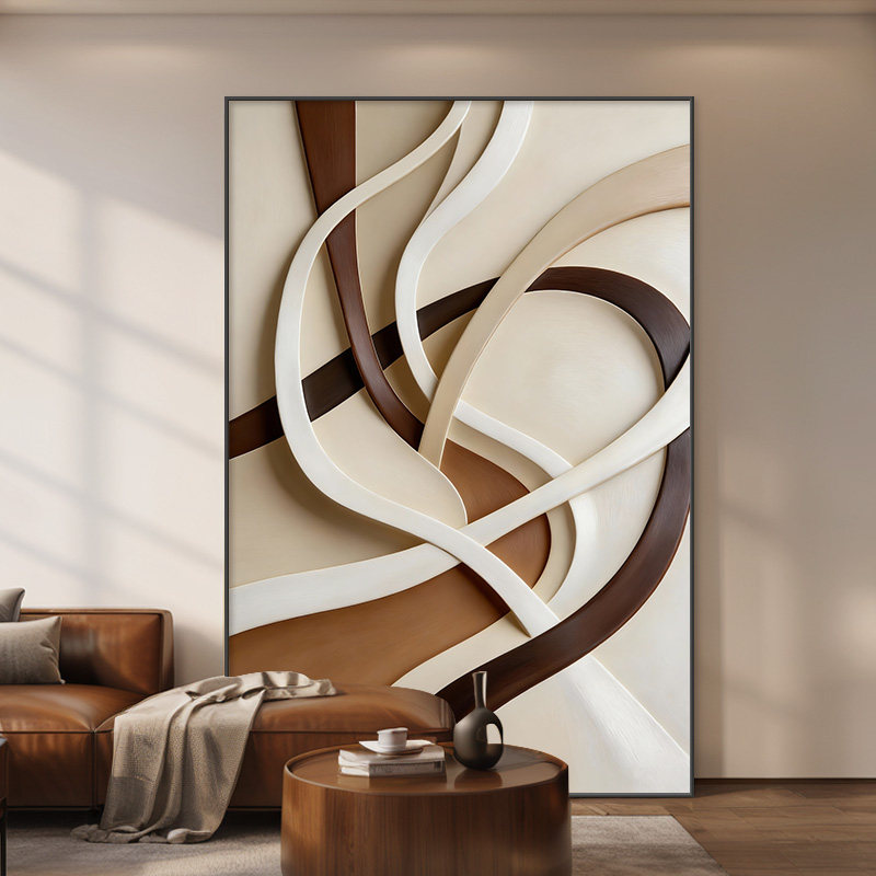 现代轻奢沙发背景墙装饰画2026新款抽象艺术客厅挂画走廊玄关壁画