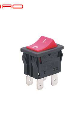 IBAO 亿宝船型（翘板）开关RCK 4脚2档位方形开关不带灯有标识13A