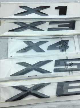 适用于宝马 X1X3X4X5X6GT车标 车贴 后尾标 宝马改装亚黑色贴标