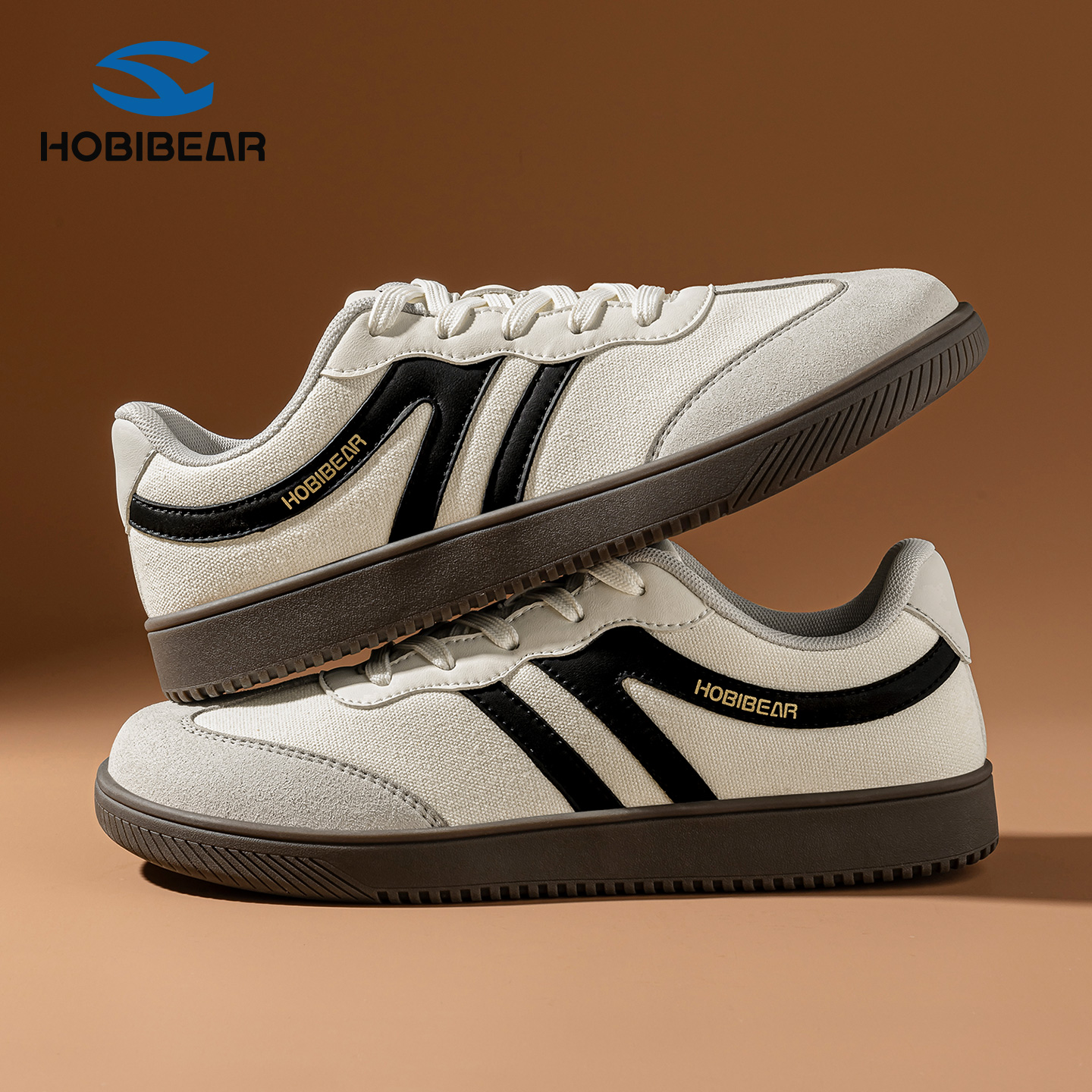 HOBIBEAR复古T头低帮宽楦板鞋轻