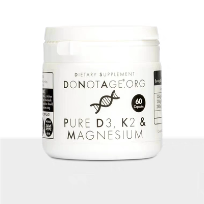 保税仓DoNotAge维生素D3 5000IU K2 MK7苏糖酸镁促进钙吸收60粒