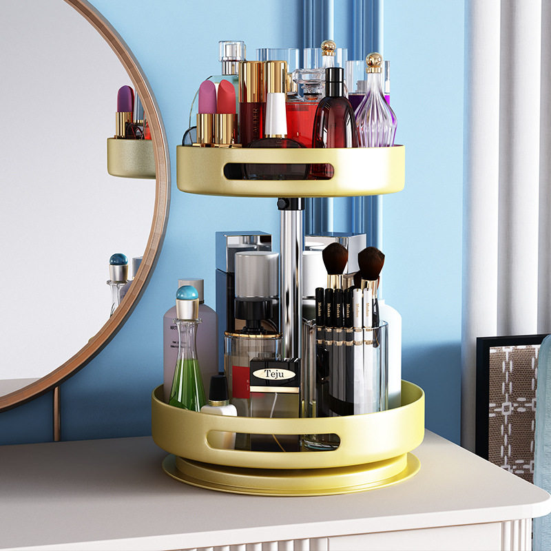 旋转调料架多功能厨房收纳置物架厨房单层双层调味架桌面托盘收纳