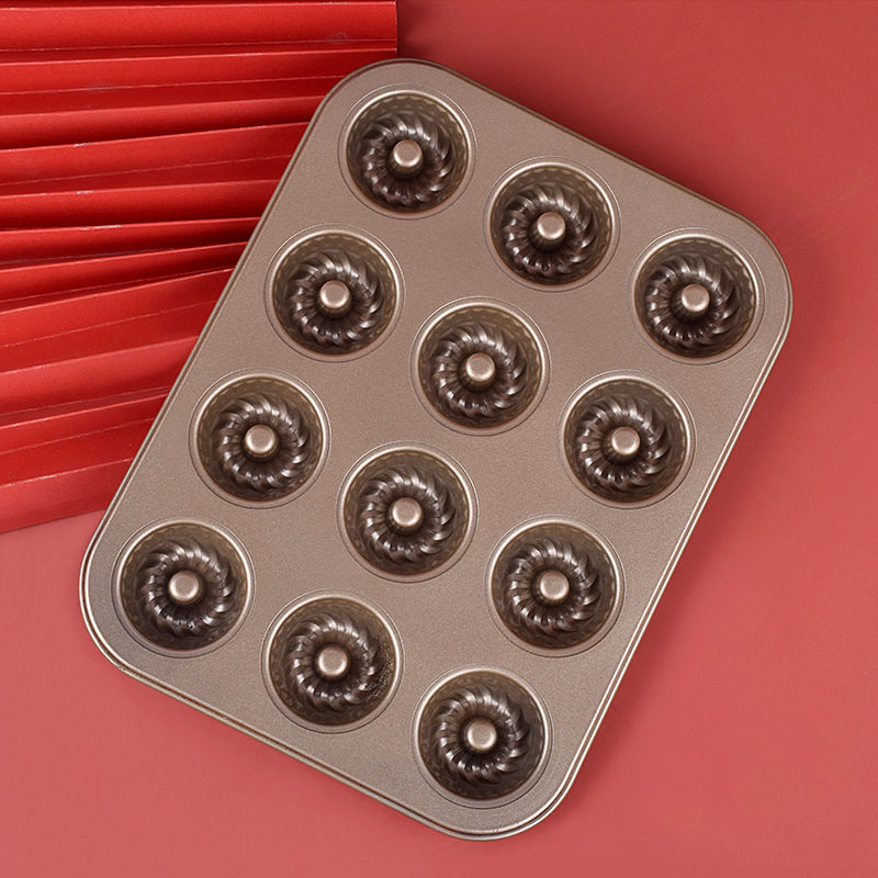12连咕咕霍夫模具12连萨瓦林蛋糕模家用烤箱24连甜甜圈咕咕模具