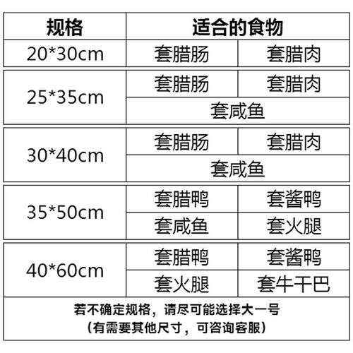 热销腊肉防虫网透气不积水尼龙纱网袋防苍蝇防鸟虫家用腊肉干货晾