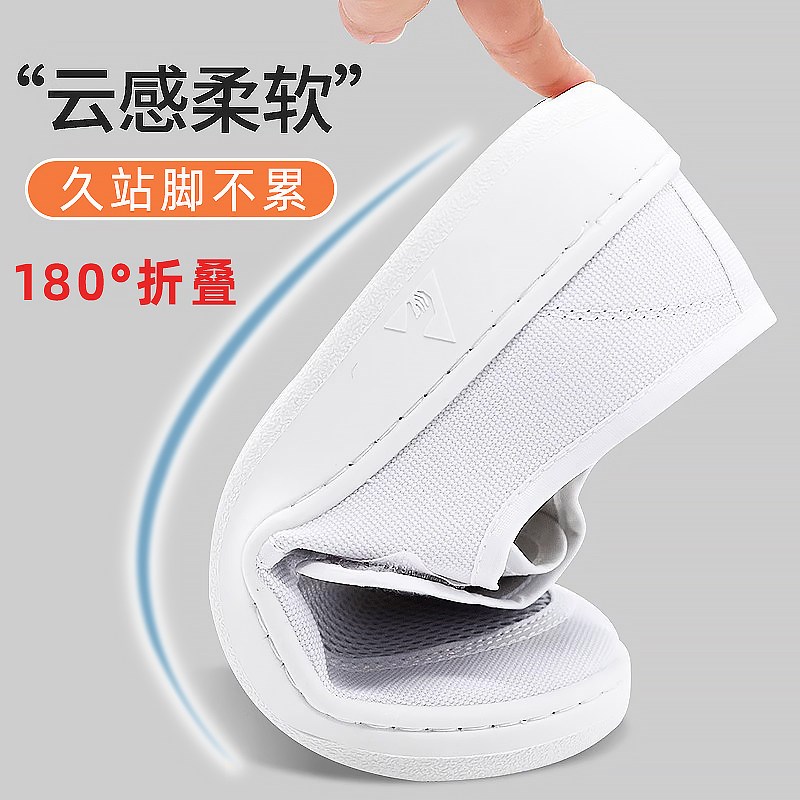 热销防静电鞋加厚软底白色蓝色无尘四孔鞋透气工作电子厂车间男女
