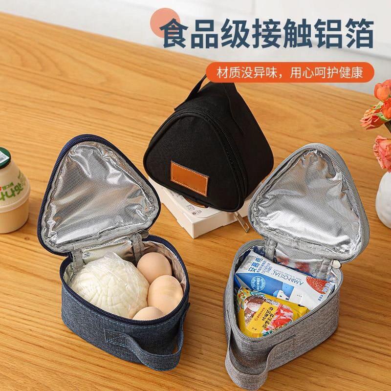 热销早餐保温袋小号便携铝箔饭盒袋手提儿童上班手拎保鲜三角包保