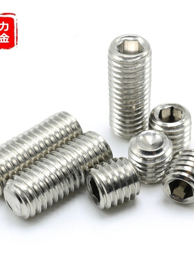 热销M5 M6 304不锈钢无头内六角螺丝紧定螺钉机米*x4x6x8x14x30x5