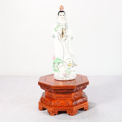 热销莲花底座实木佛像观音菩萨神像加高垫高托架红木关公财神坐台