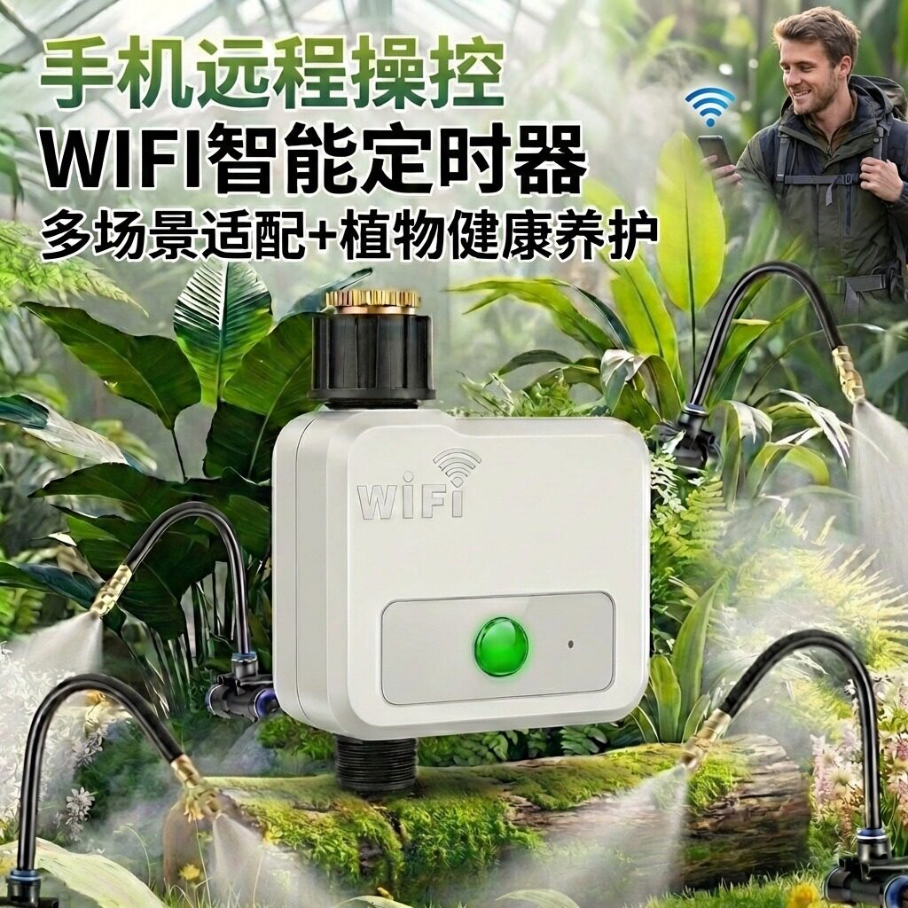 WIFI手机远程定时控制自动浇水浇灌喷淋系统外出自动浇花神器