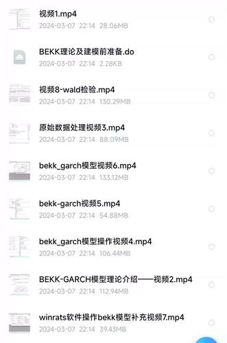 bekk garch模型教程资料包（基础视频） 包含winrats9.2安装包
