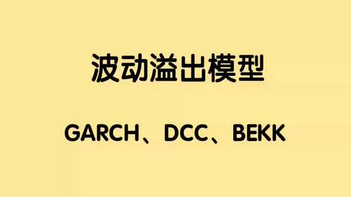 波动溢出模型|GARCH、DCC、BEKK GARCH-DCC、GARCH-BEKK、GARCH族