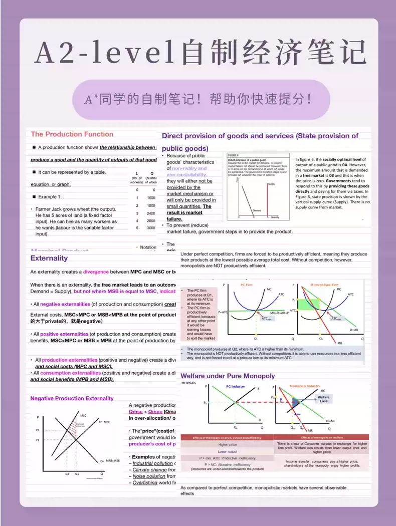 A2-level 自制A*经济笔记来啦！！不要错过[new][new] hihi宝贝们