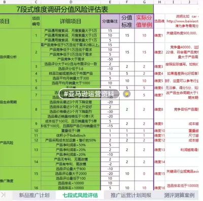 亚马逊选品教程 亚马逊产品开发 主要包含: 选品调研模板