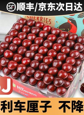 智利进口车厘子新鲜水果大樱桃5斤装礼盒包邮3j4j5j脆甜孕妇生鲜