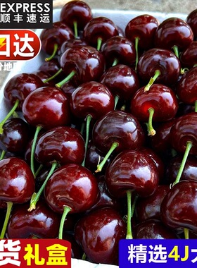 智利进口车厘子新鲜水果大樱桃5斤装礼盒包邮3j4j5j脆甜孕妇生鲜