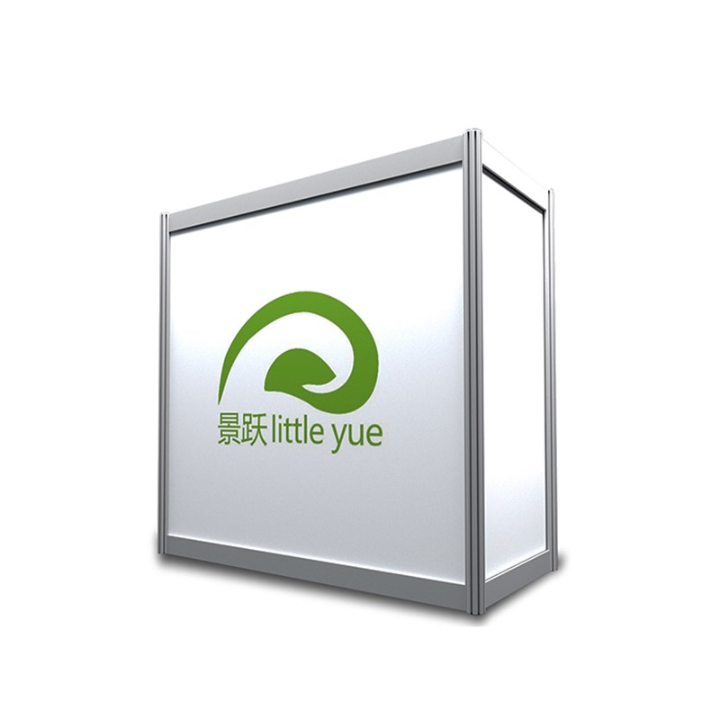 广交会八棱柱标摊咨询桌子铝合金折叠展销会展示台发光高低柜定做