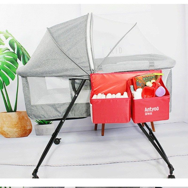 挂钩式挂袋适合闭合式婴儿床摇篮 双格立体挂袋 尿布袋 床头收纳,婴童用品,尿布袋/床头挂袋,淘宝优惠券,粉丝福利购,淘宝优惠卷