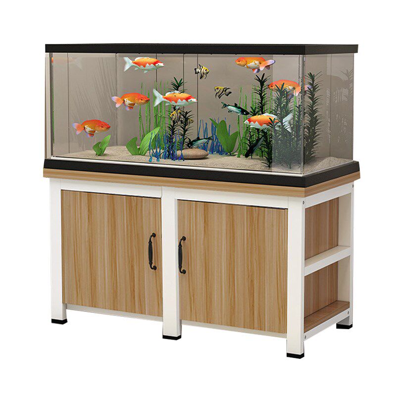 鱼缸专用底柜实木鱼缸桌封闭底座客厅家用铝合金承重金鱼缸架子