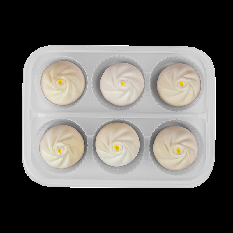 包子打包盒一次性小笼包汤包盒食品包装托馒头烧麦生煎快餐盒高档图片