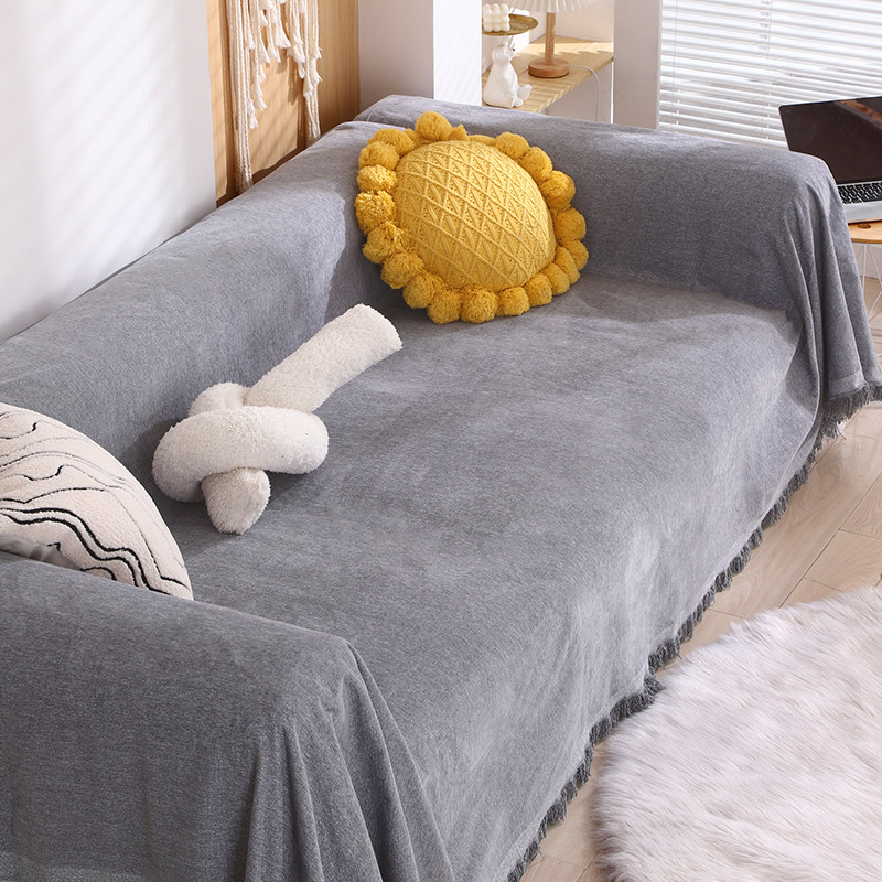 奶油风沙发盖布全盖沙发垫四季通用万能套罩防滑垫子夏季靠背盖巾