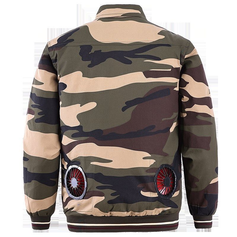 夏季降温空调服带风扇的衣服防暑充电制冷电焊工人劳保工作服男款