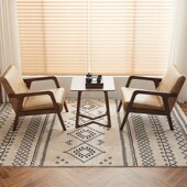 阳台茶桌椅组合一桌二椅网红休闲区布置实木喝茶看书洽谈简约套装