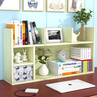 简易书架桌上书架桌面儿童置物架办公收纳架学生书架抽屉式整理架