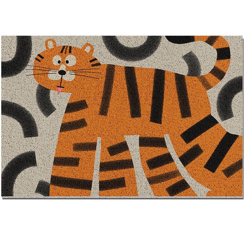 入户门地垫丝圈室内室外大门口进门脚垫卡通老虎地毯防滑耐脏门垫,居家布艺,入户地垫,淘宝优惠券,粉丝福利购,淘宝优惠卷