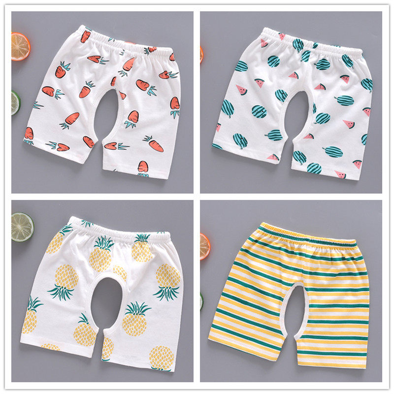 男童夏季纯棉薄款开裆裤短裤1岁女宝宝0夏装婴儿童2开档裤子3女童