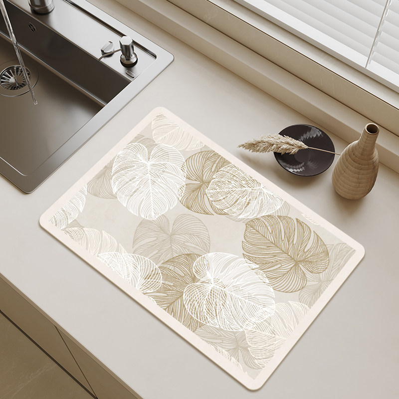 科技皮厨房台面沥水垫免洗灶台洗碗池吸水垫子碗盘餐具控水垫防滑,居家布艺,厨房地垫,淘宝优惠券,粉丝福利购,淘宝优惠卷