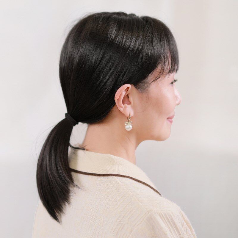 中老年女士妈妈款假发全头套女真人发夏季薄款时尚中长发可扎马尾