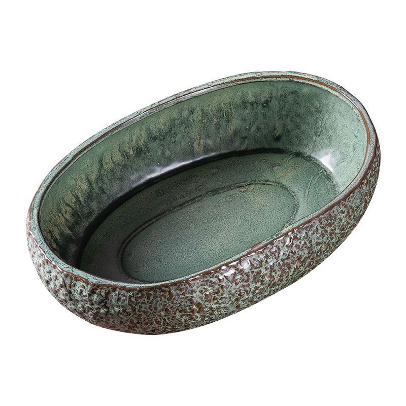 特大号养花缸养鱼无孔水培铜钱草水仙花盆陶瓷创意古法养鱼花盆