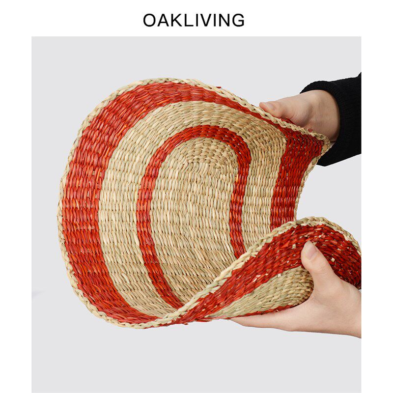 oakliving越南海草手工编织餐垫隔热防烫桌垫杯垫小众天然草编垫