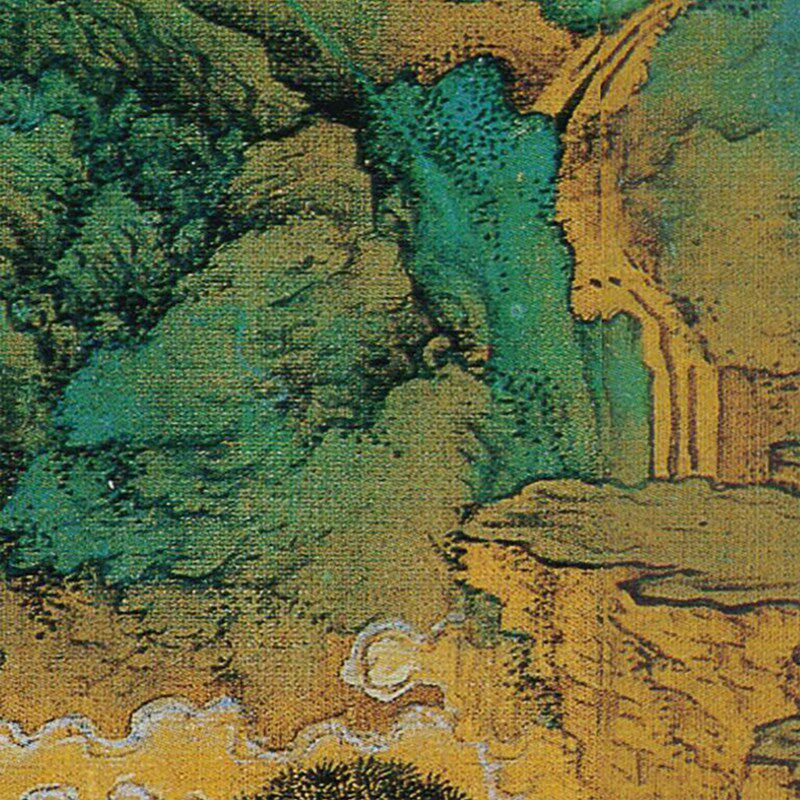 明仇英辋川十景图微喷打印古画青绿山水长卷临摹画稿复制画心