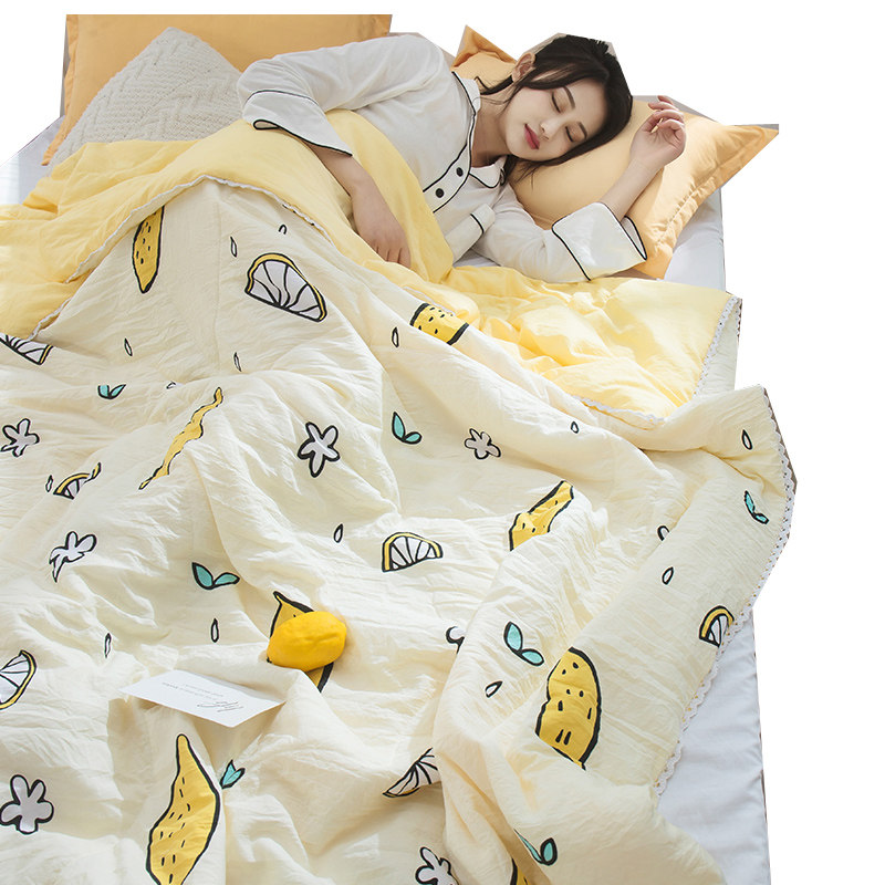 水洗棉空调被夏凉被双人夏季薄被子儿童单人学生春秋夏天薄款夏被
