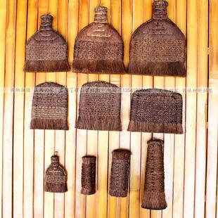 宣纸装 裱材料棕老虎大中小号带把鬃刷平头棕刷加密手工裱画刷子