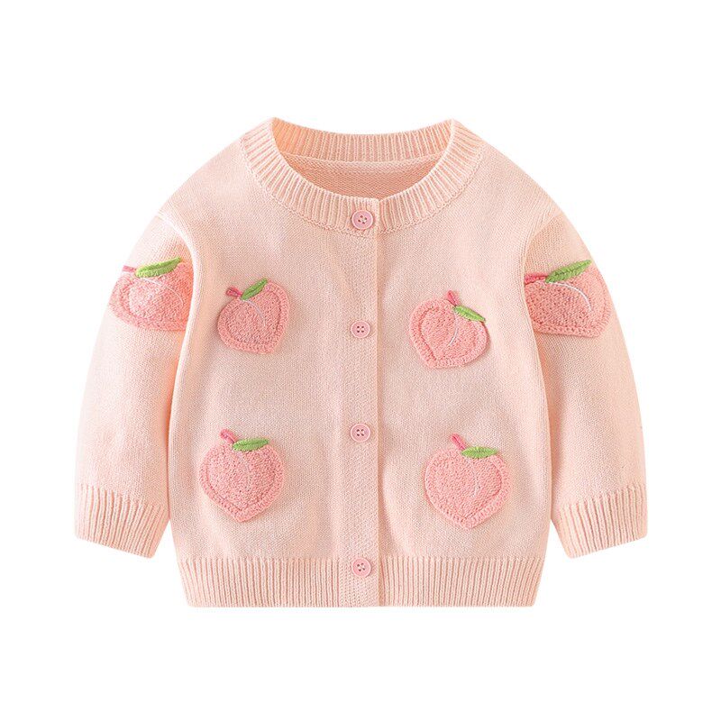 女宝宝毛衣针织衫春装2024新款婴儿女童春夏上衣儿童开衫薄款外套
