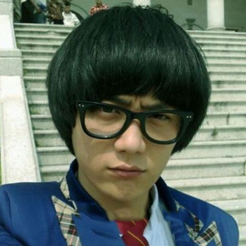 蘑菇头假发男舞台表演儿童成人波波头西瓜头锅盖齐刘海网红假发男