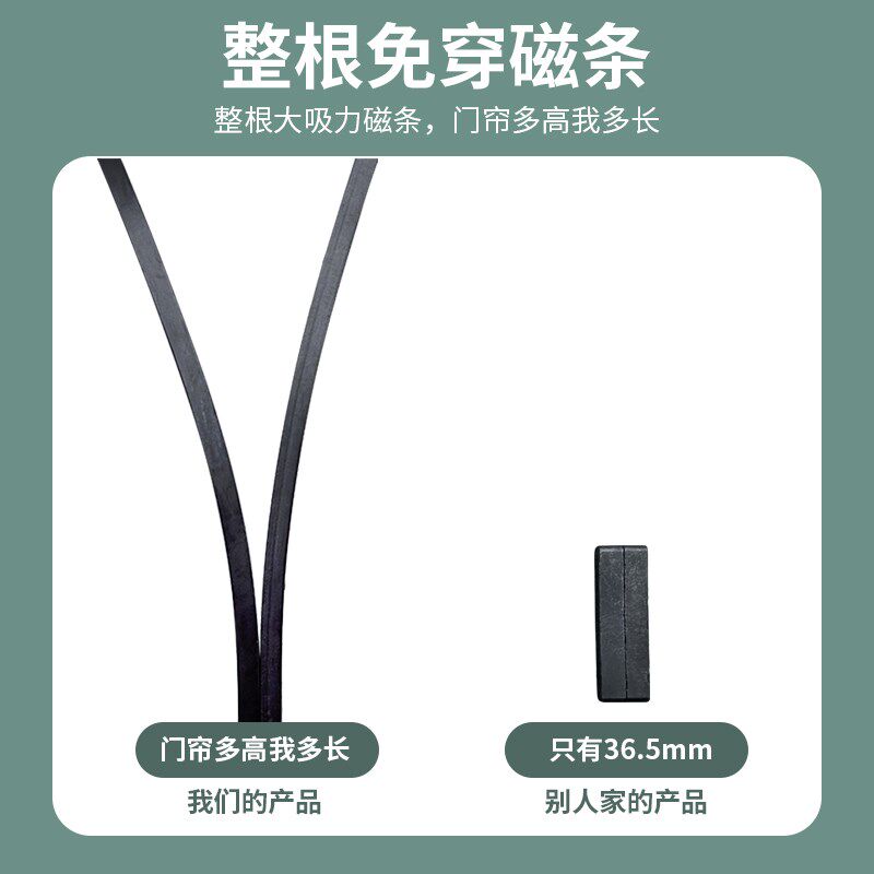 儿童房磁铁对吸寝室家用粘扣子母门入户门防蚊门帘防盗门纱窗门w