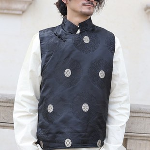 2022年藏式马甲男立领甲甲大码休闲藏装无袖上衣立领秋季藏服春夏