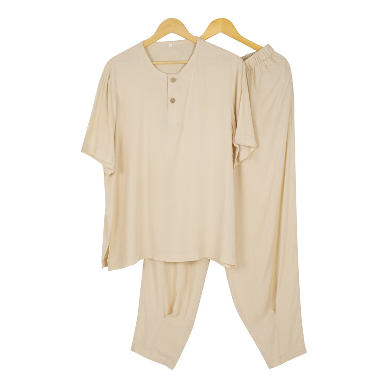 僧服春夏季棉绸内衣薄款清爽纯棉睡衣男女僧人T恤短袖居士服短褂,男装,其他民族服装,淘宝优惠券,粉丝福利购,淘宝优惠卷