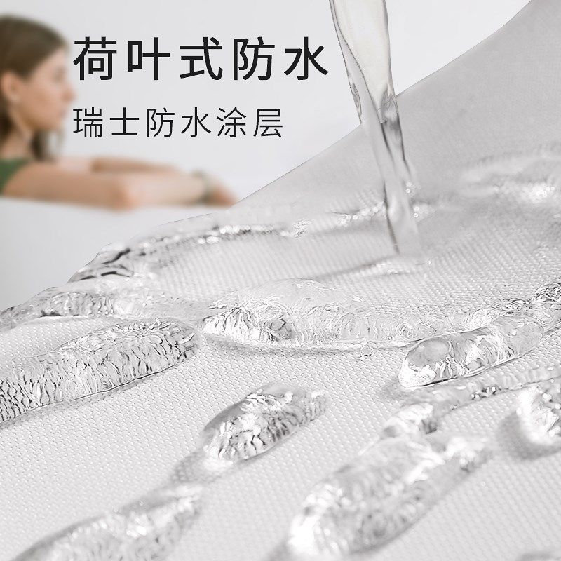 粉色卡通浴帘套装免打孔 化妆室隔板帘加厚防霉聚酯纤维高档浴室