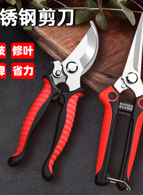 不锈钢园艺剪刀修粗树枝插养花卉绿植物家用盆栽专用园林剪子工具