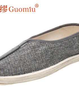 老北京布鞋女传统复古灰色千层底罗汉鞋居士鞋女佛系出家人专用鞋