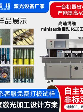 厂家定制Minisas高速线处理机全自动化设备type-c激光加工剥线机