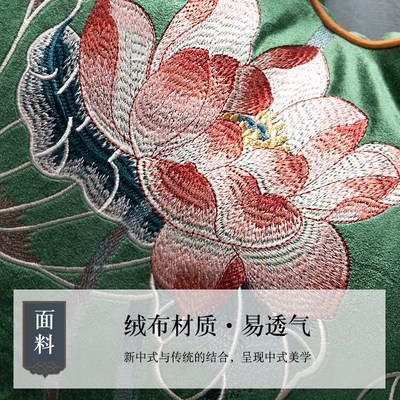极速荷花系列创意异形抱枕同心锁绒布刺绣靠枕轻奢莲蓬腰枕含芯家