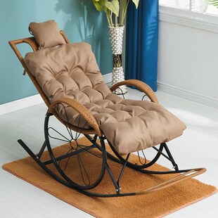 成人靠背睡椅安乐椅凉椅老人藤椅竹摇椅躺椅多功能靠背椅户外纳凉