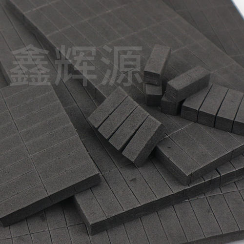 好货圆压圆模切机弹垫黑色成品区海绵小方块14*14印刷模切弹力胶