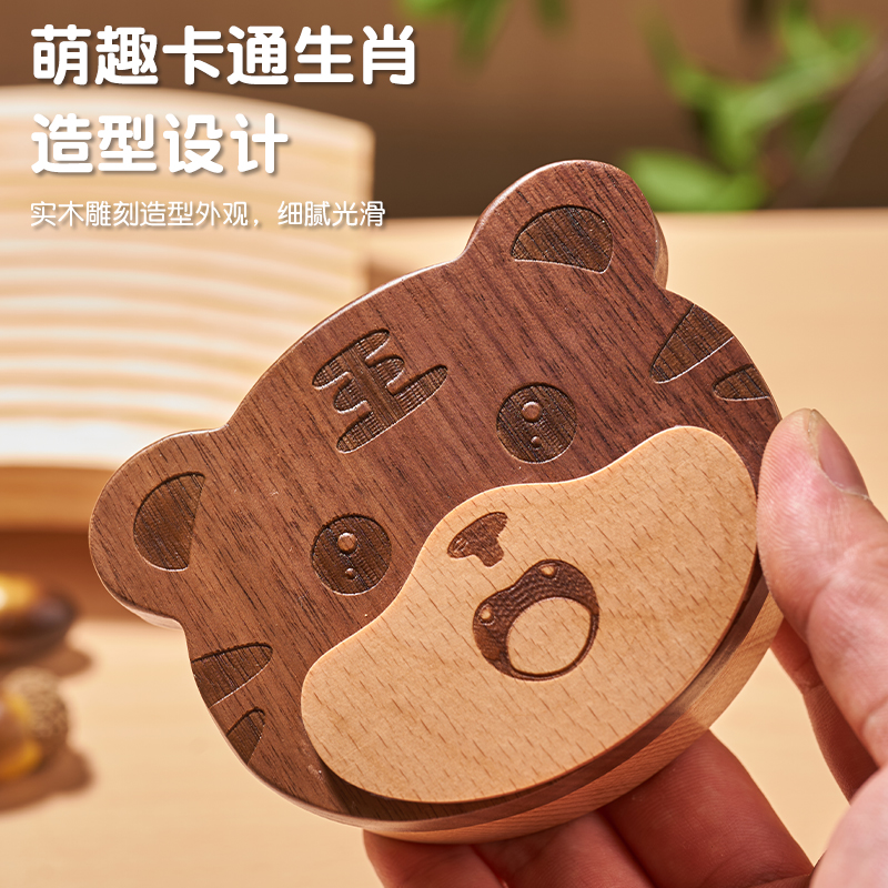 脐带胎毛收藏盒脐带胎发纪念新生儿保存胎毛瓶宝宝虎年百天满月礼